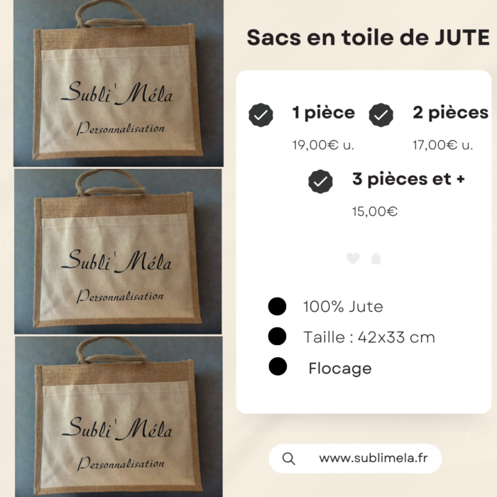 Sacs en toile de Jute – Image 2